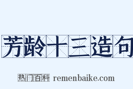 芳龄十三造句是什么意思的图片
